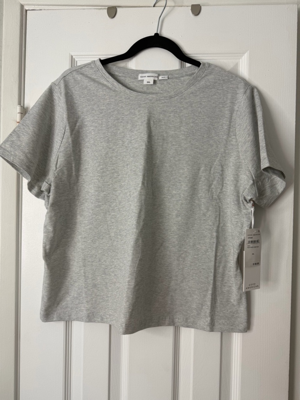 Good American Cropped Boxy Tee